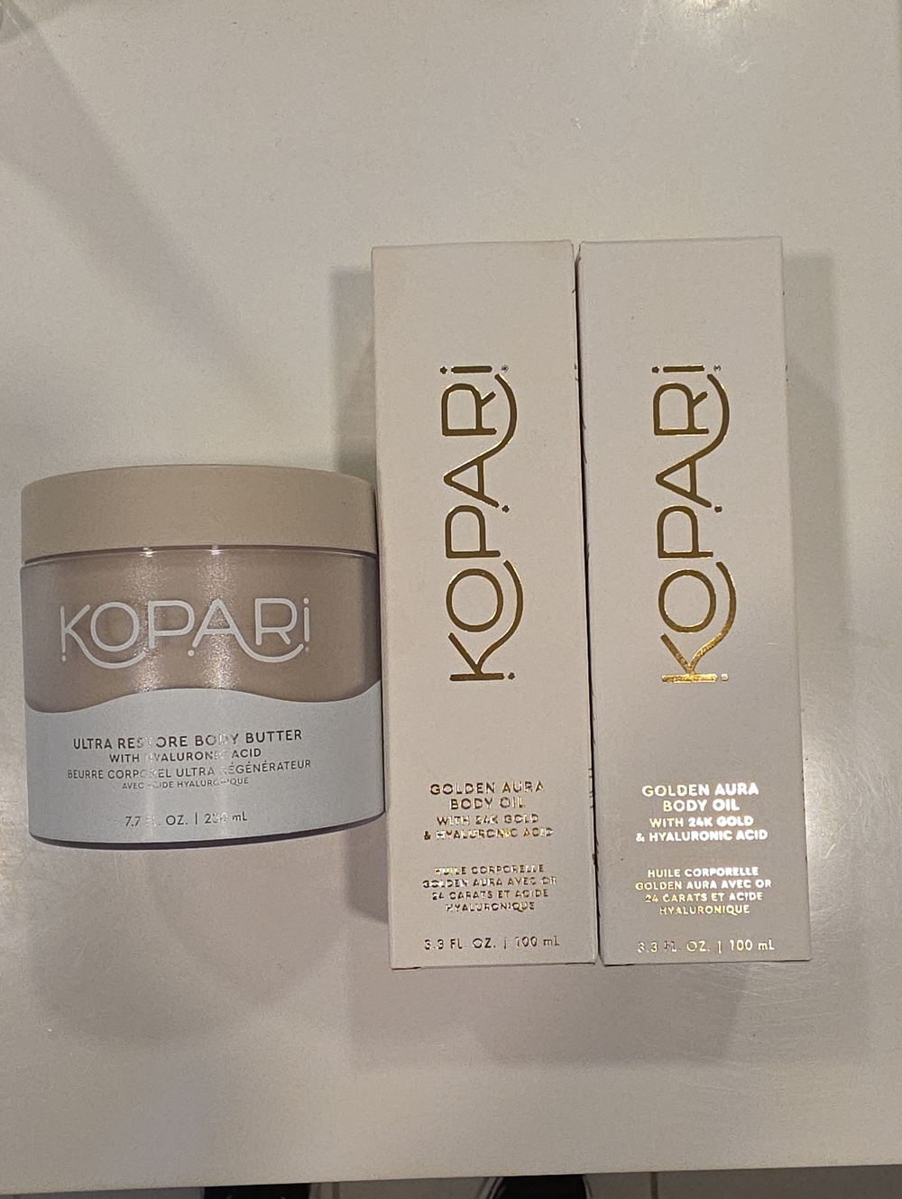 Bundle - 2 Kopari Golden Aura Body Oil & 1 Ultra Restore Body Butter